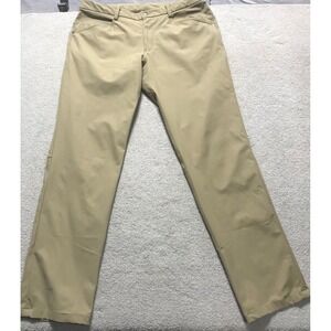 Lululemon Khaki Chino Mens 36x33 Stretch Straight‎ Leg Pans